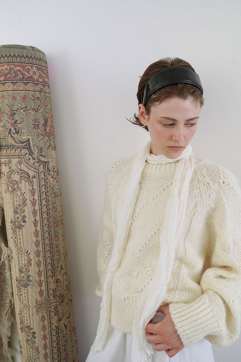 Cozy cable knit_ivory