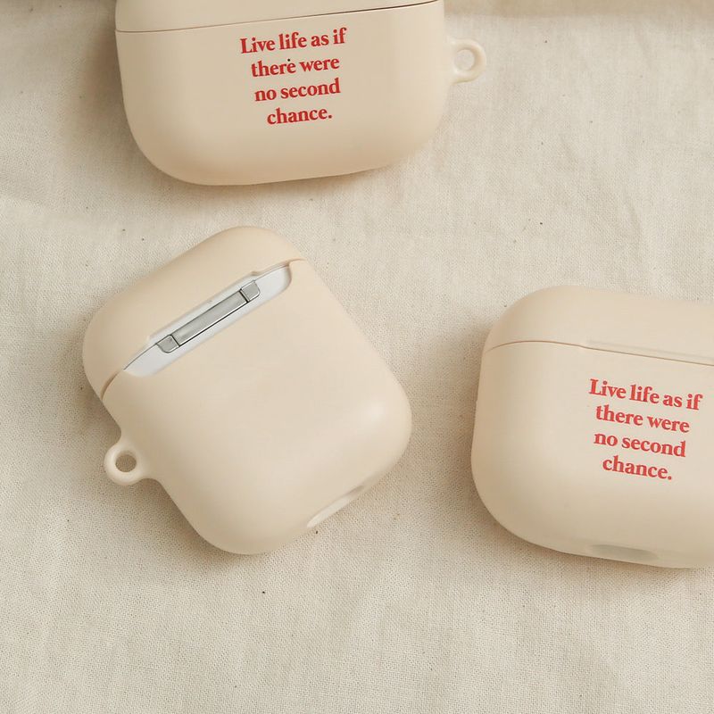 Simply Text Beige (Airpods Matt Case)