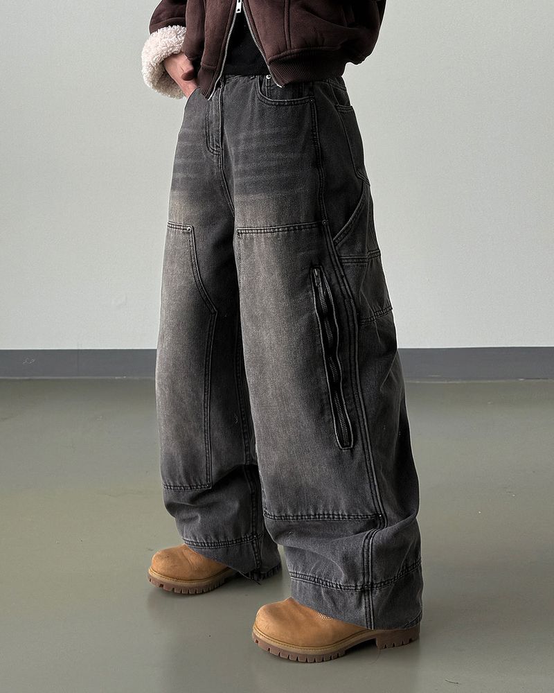 Herry Washing Zipper Carpenter Denim