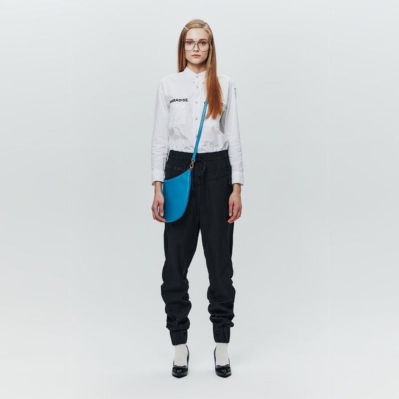 [Leather 100%] SEVILLA_PAGODA BLUE