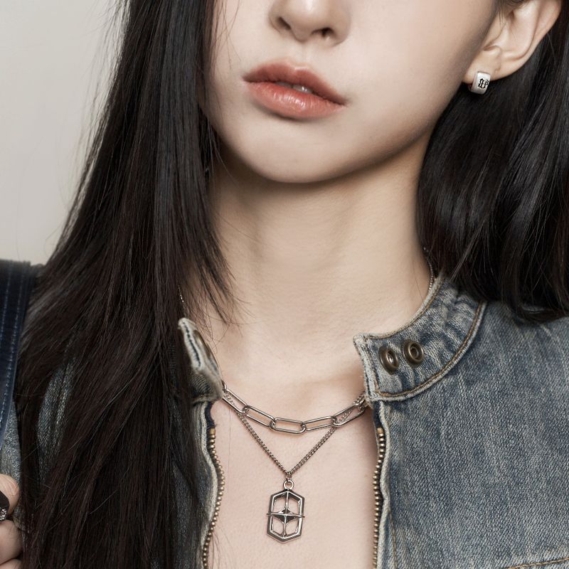 [Silver925] Black Engrave Clip Earrings