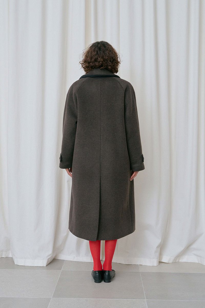 Herringbone double coat_brown