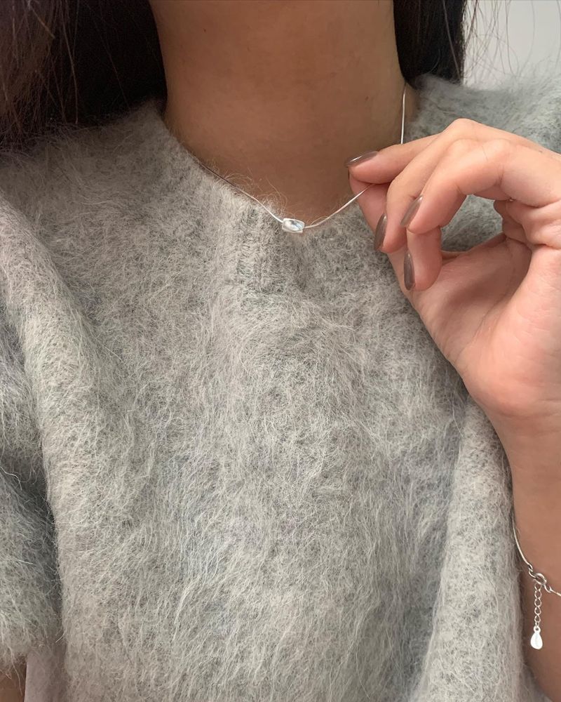  (silver925) シルキービーンネックレス *silver