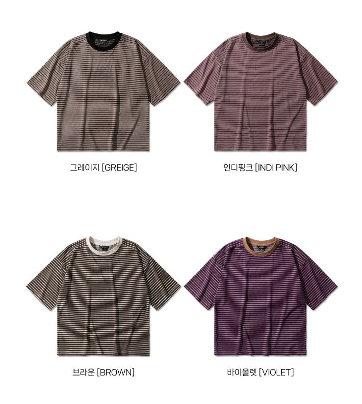 26SS★ Georgette Cool Stripe Short Sleeve T-shirt