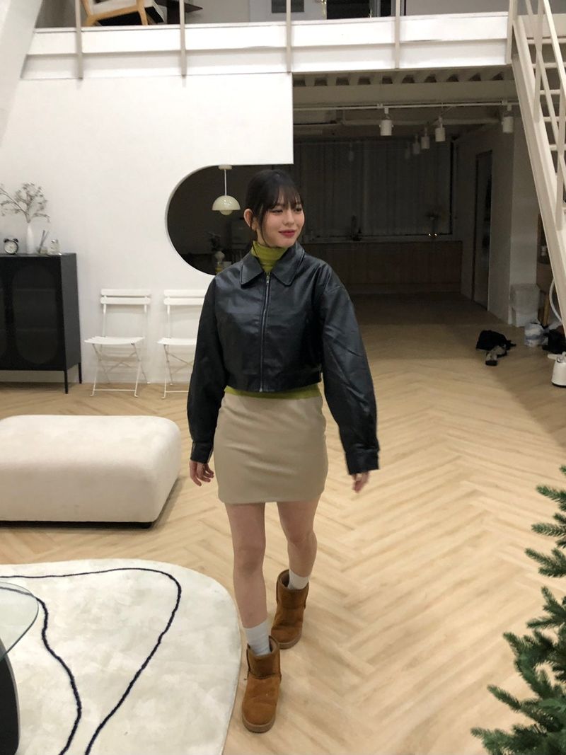 Malo short leather jacket