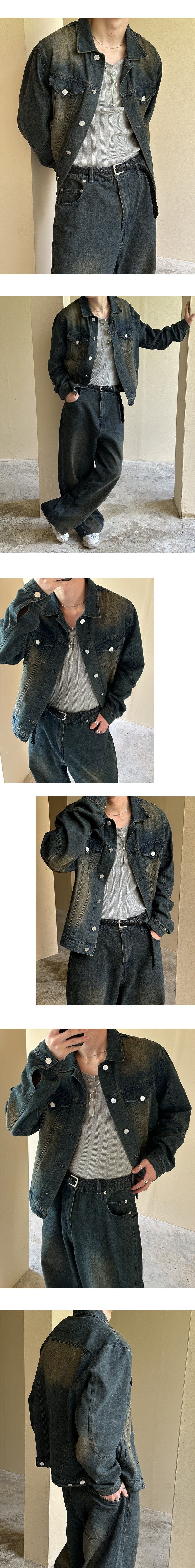 [SET UP가능] Tin wahing denim jacke