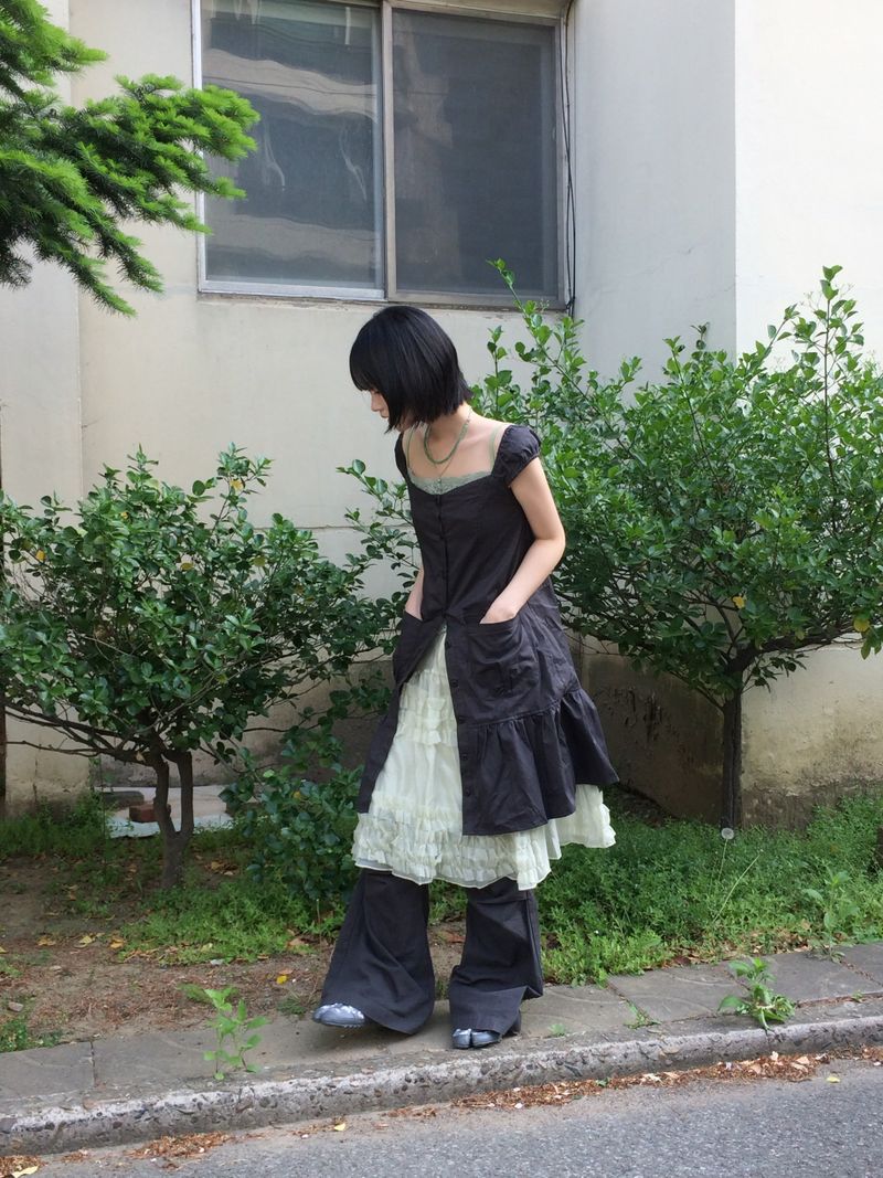 frilling Sheer skirt