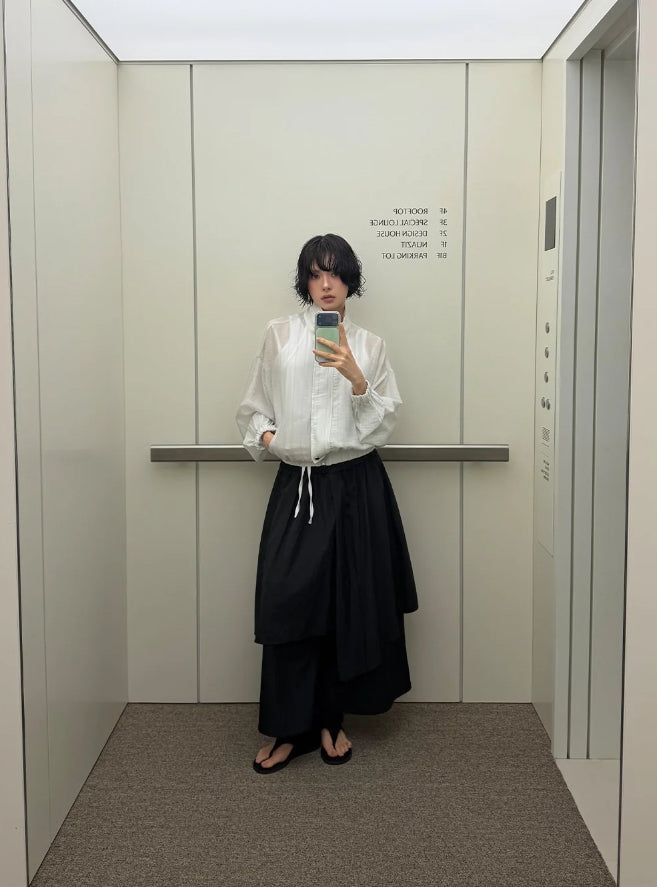 SHEER HIGH-NECK JUMPER