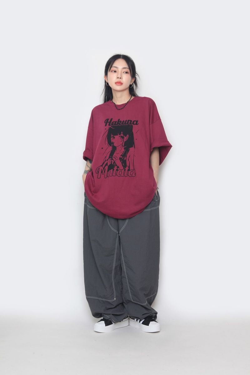 double-stitch nylon pants