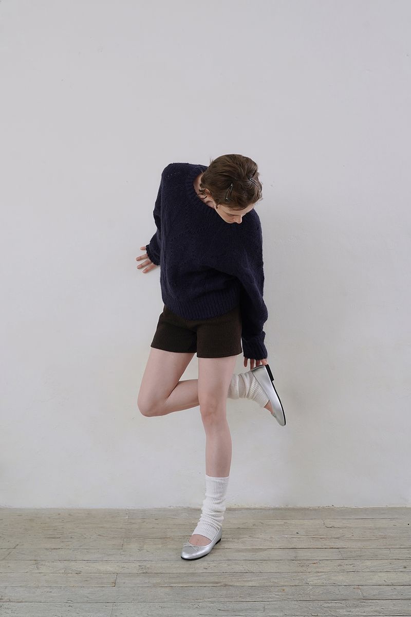 Cozy cable knit_navy
