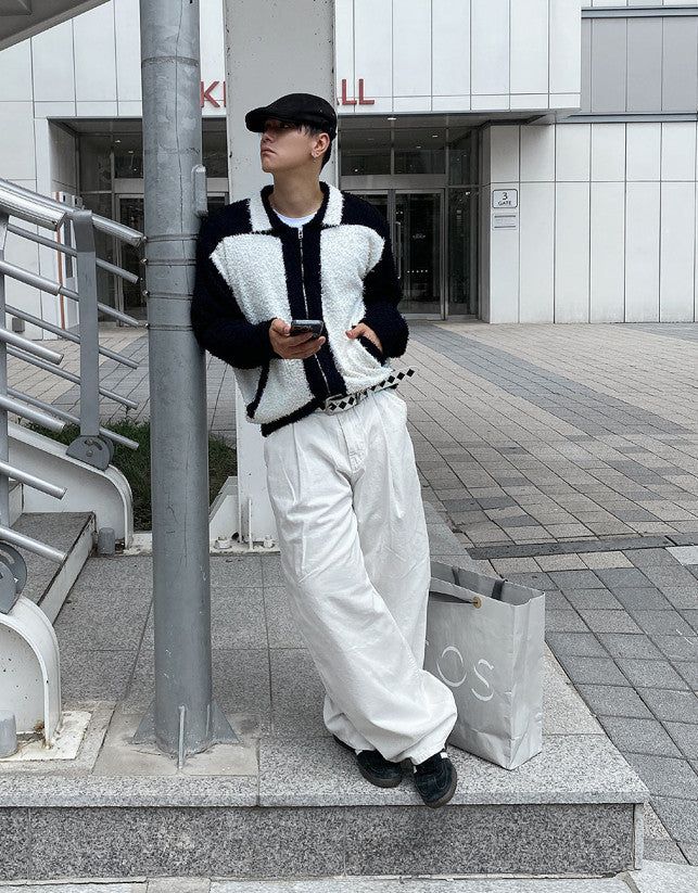 ディープピンタックワイドコットンパンツ