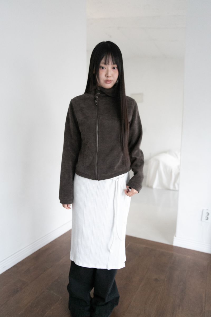 mild ribbed button midi skirt(3colors)
