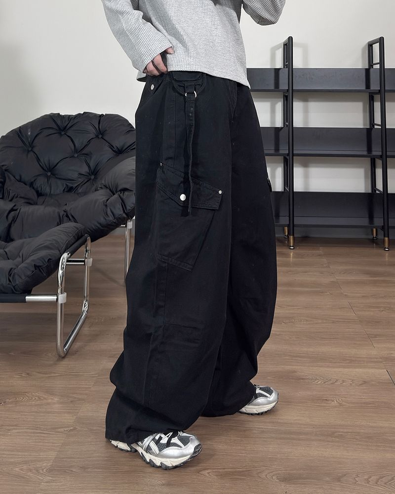 Rawden strap wide cargo pants
