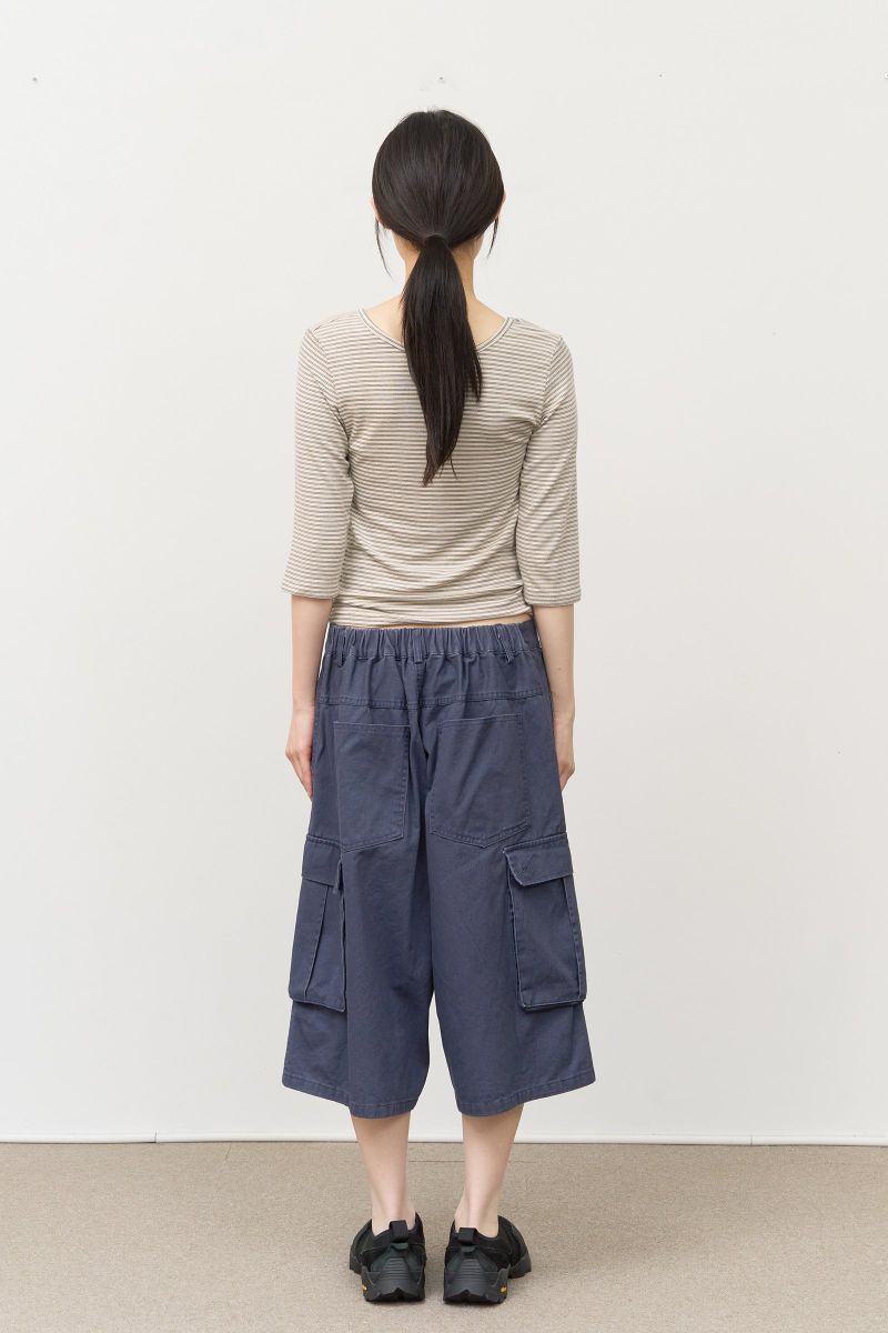(W) Ash Striped Top