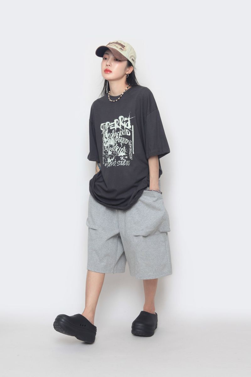 Double-Pocket Balloon Half Pants