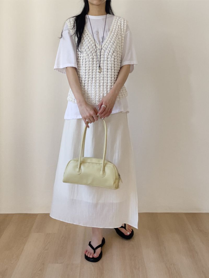 Popcorn Lace-up V-Neck Knit Vest