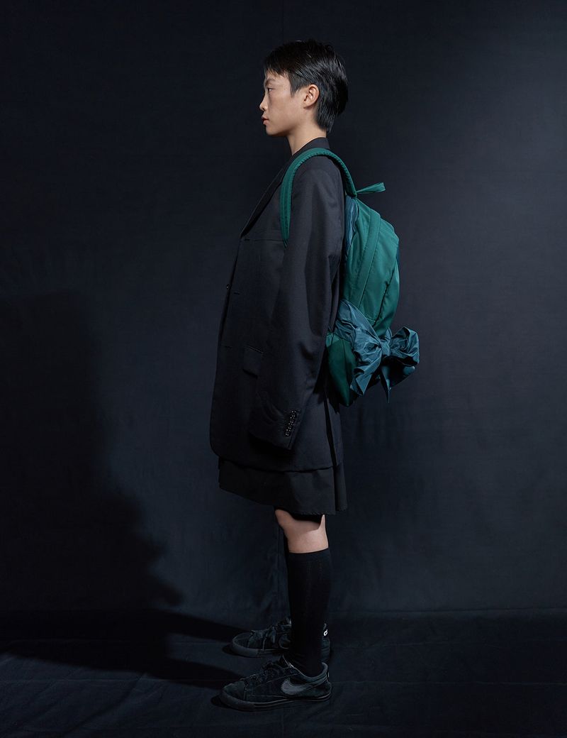 Knotted Backpack (Peacock green)