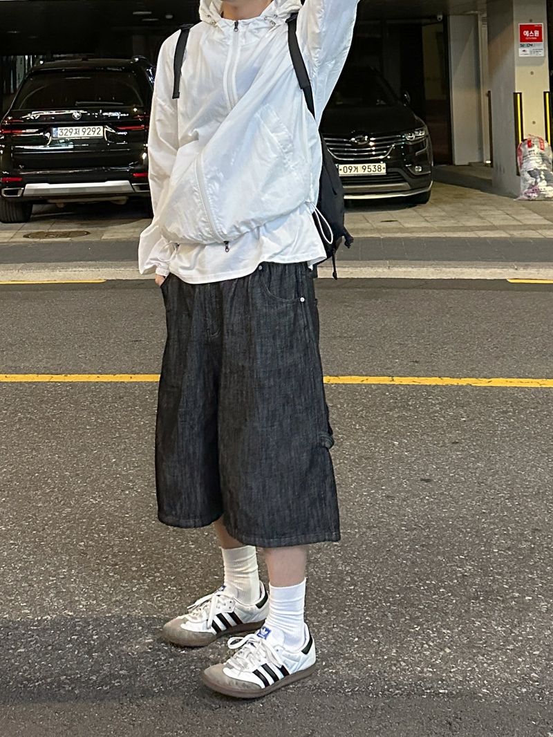 [Linen] Carpender Banding Bermuda Pants