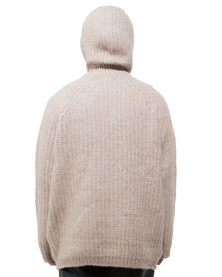 フードつきニット-BEIGE (送料込)- WooStore