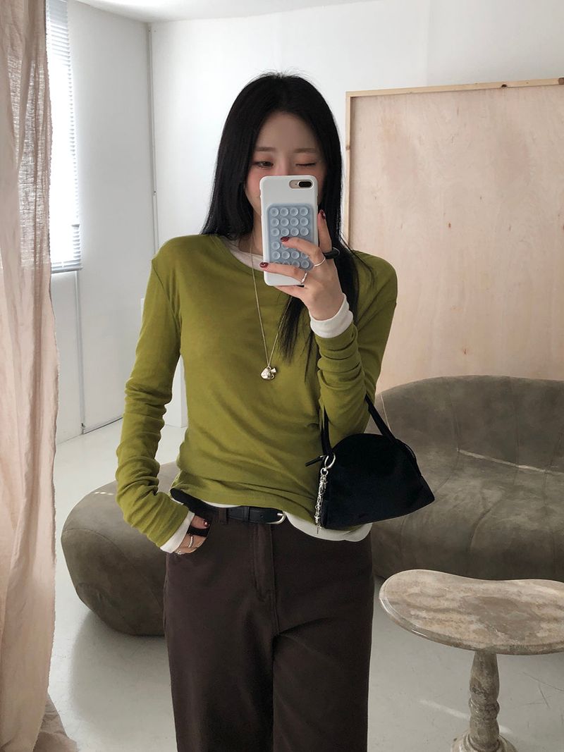 [MADE] Fodit Wool Tencel Layered Tee