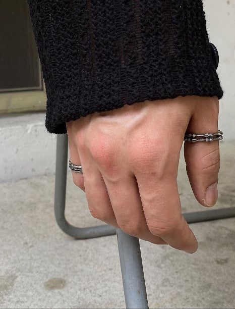 No.8866 HOLY IN CODE made bone thumb RING