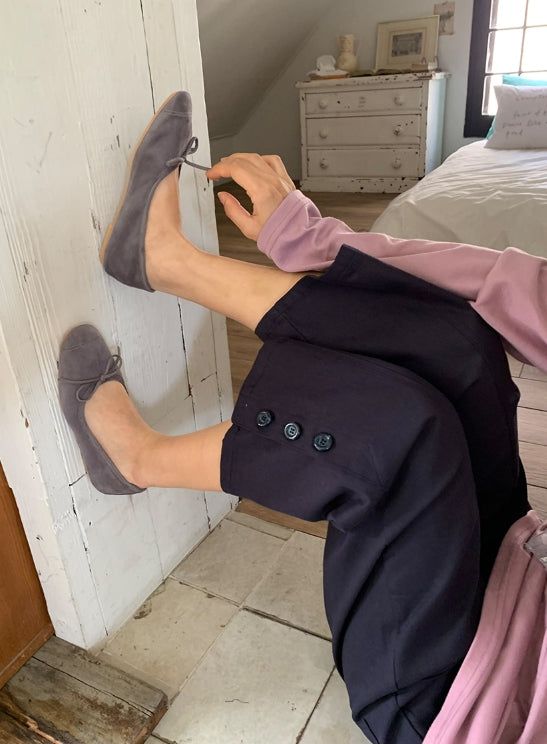 Theor Button Bootcut Bermuda Capri Pants