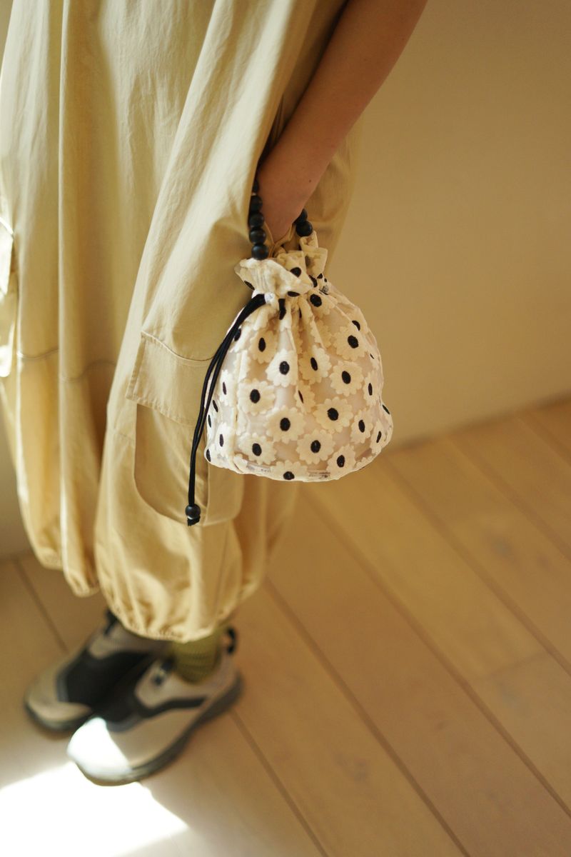 poppy bucket bag_white flower