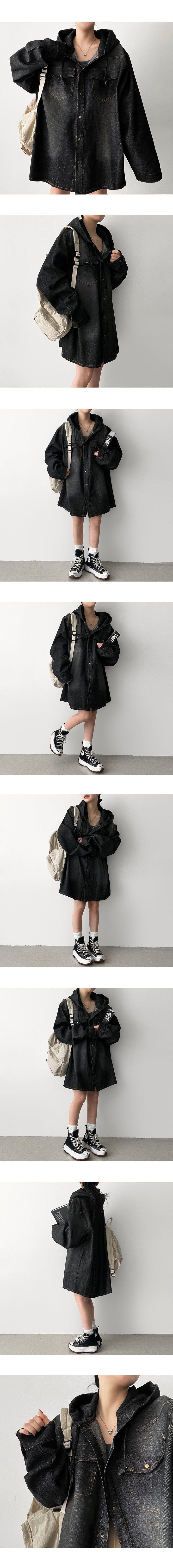Epple  Washing Boxy Hooded Shirt Jacket
