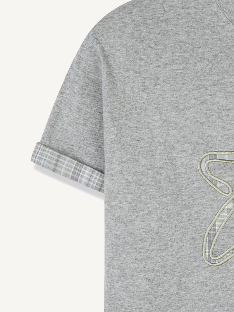 Check Star Applique T-shirt