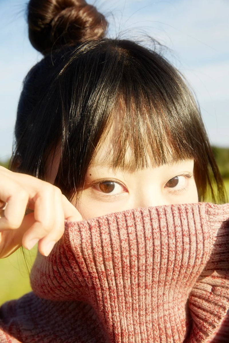 マルチウェイ ニット ポンチョ (RED)