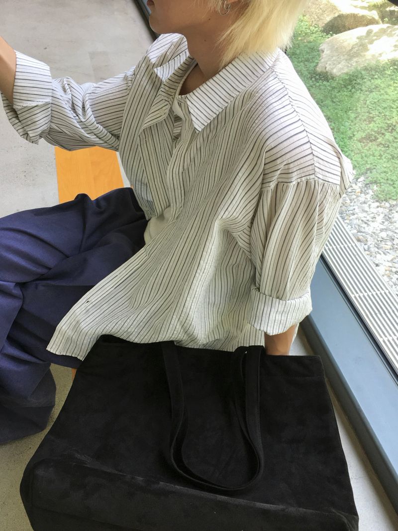 Hey Loop Stripe Loose Fit Shirt 4C