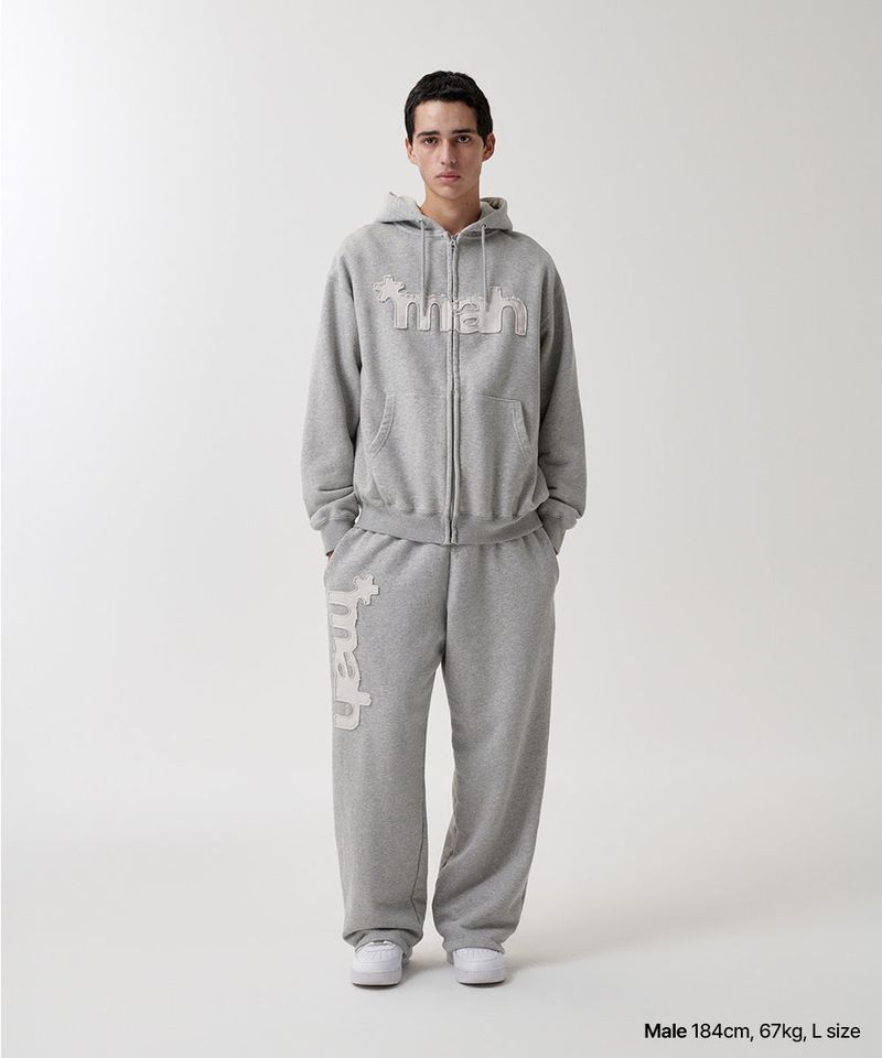 mah CUT OFF APPLIQUE SWEATPANT