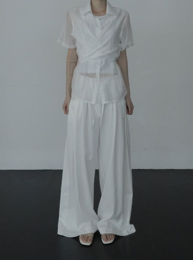 Curble Round Pocket Pintuck Pants