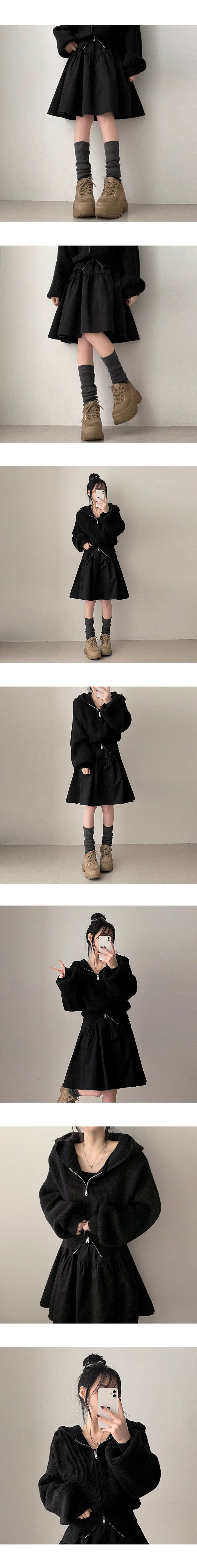 Keomidi incision flared skirt