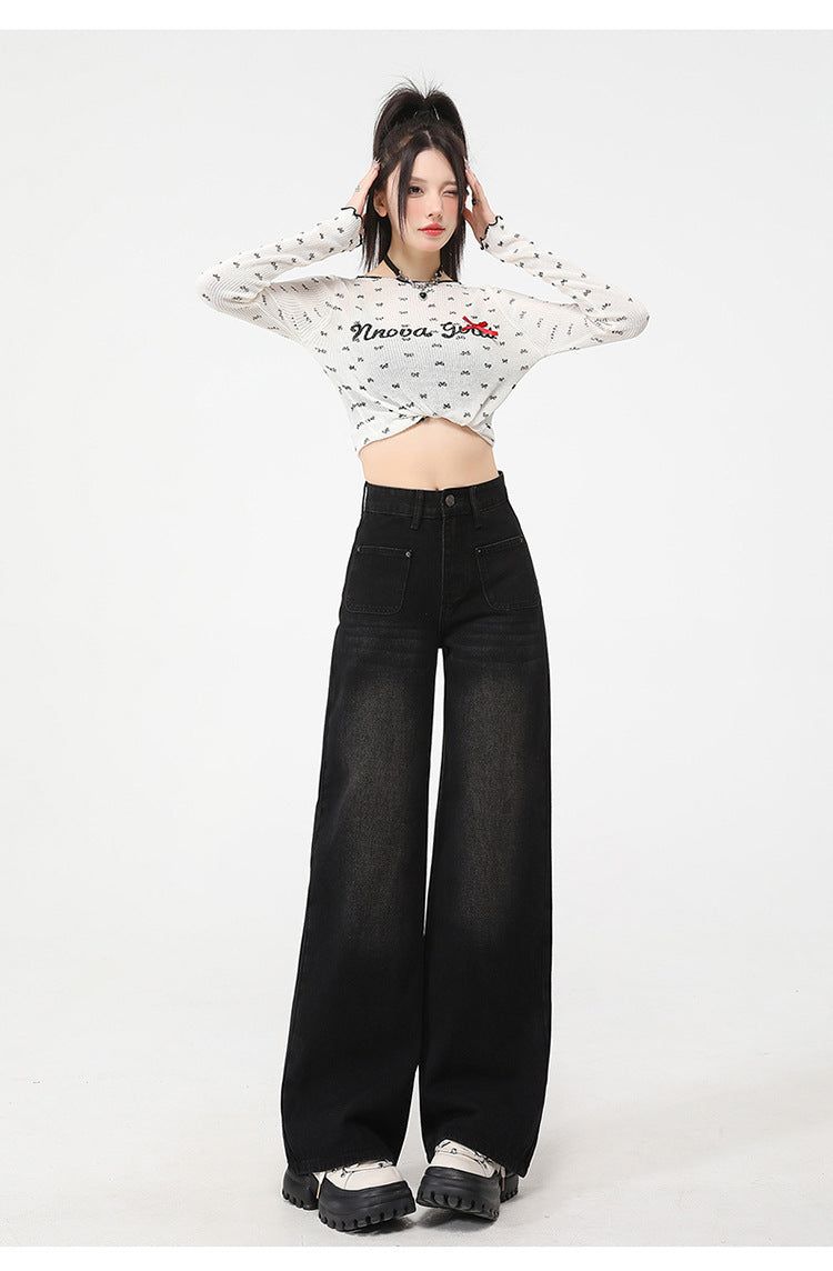 Charcoal Grey High-Rise Sculpting Cargo Jeans