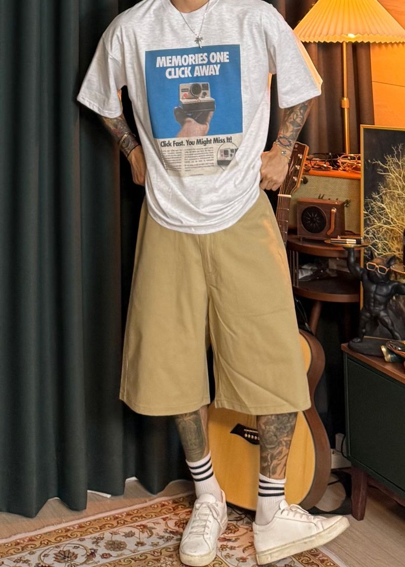 Camera Digital Printed Short Sleeve 3COLOR