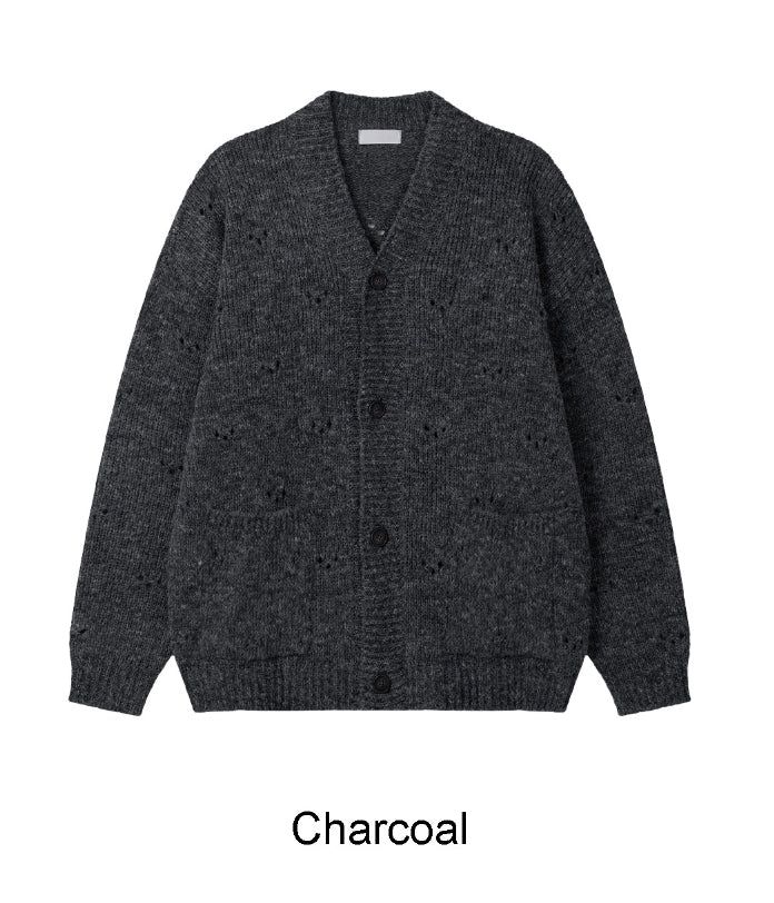 Alp Punching Knit Cardigan