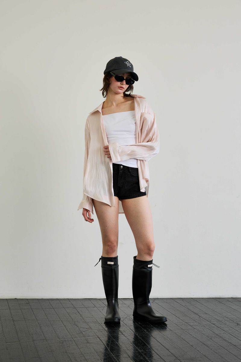 LUMINOUS OVERSIZED SHIRT / ROSE PINK