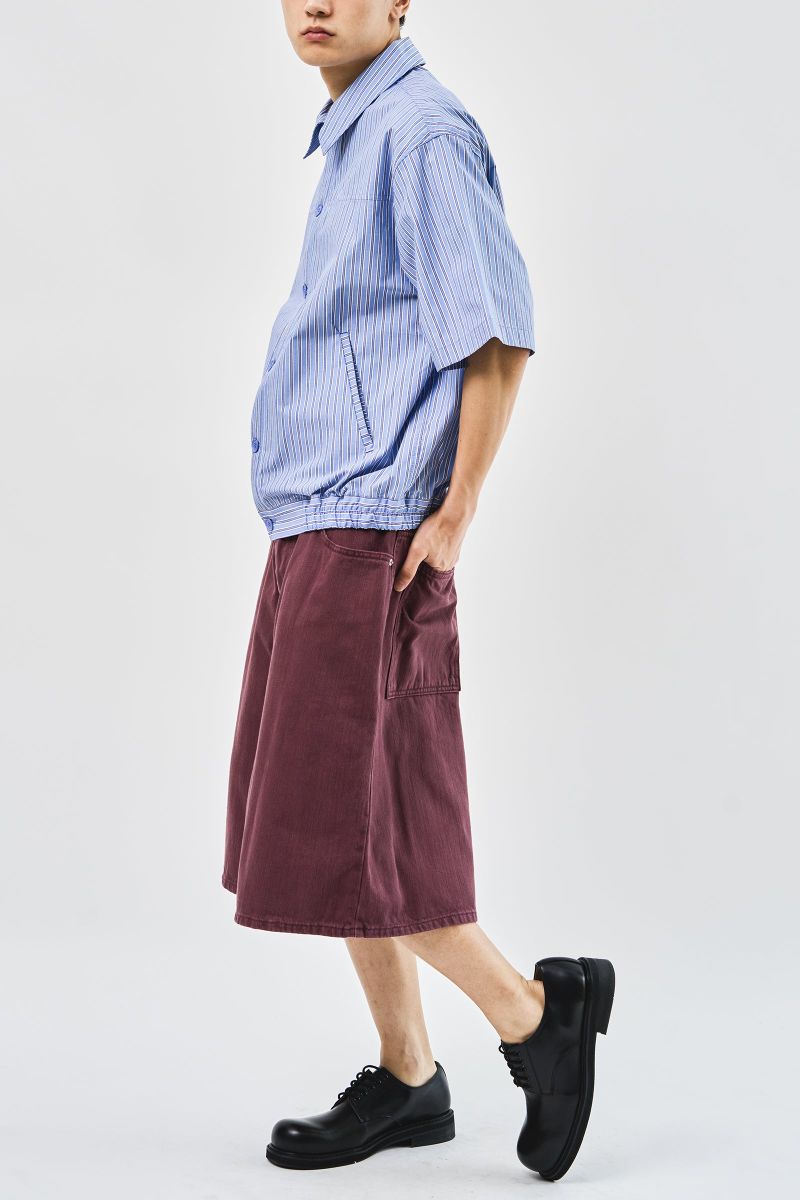 Tar Dyeing Bermuda Denim (2color)