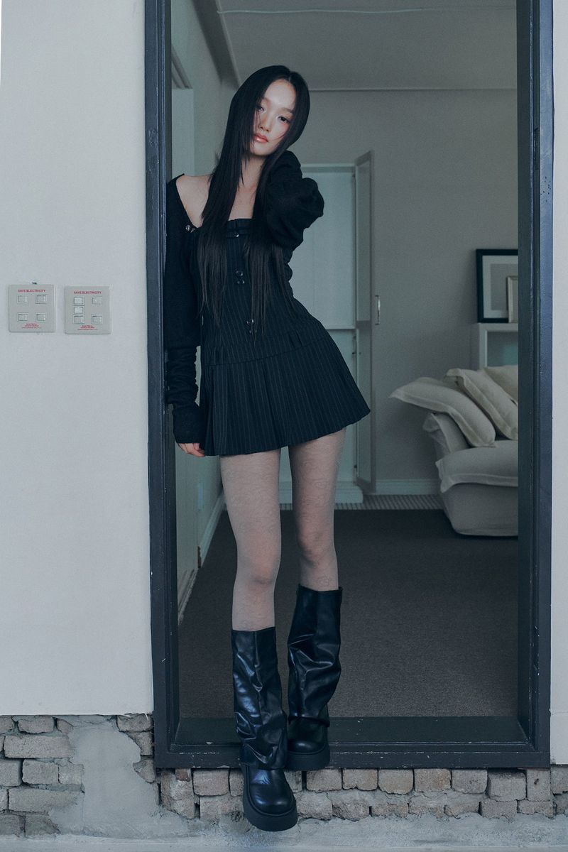 PAIN OR PLEASURE（ペインオアプレジャー）の「HEART TOP DRESS black（Dresses）」