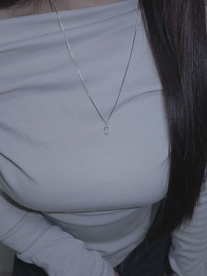 crack crystal drop necklace