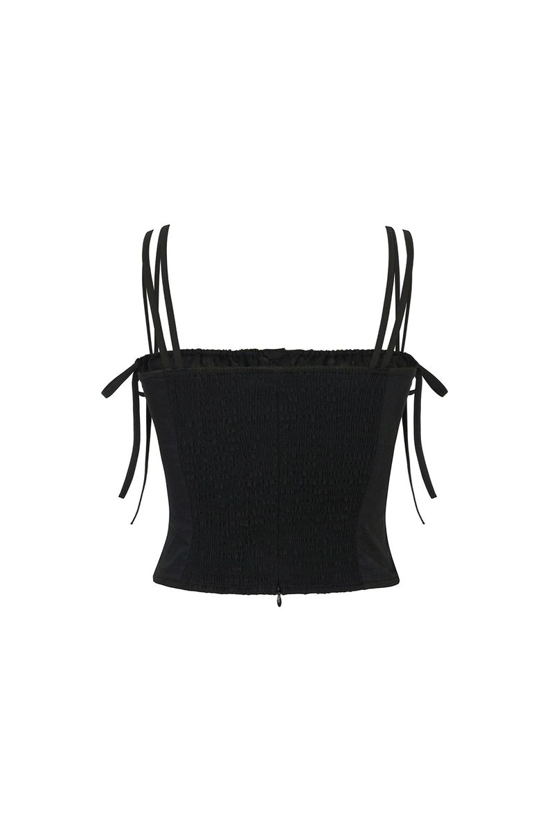 HEART RIBBON TOP (SS ver.) black
