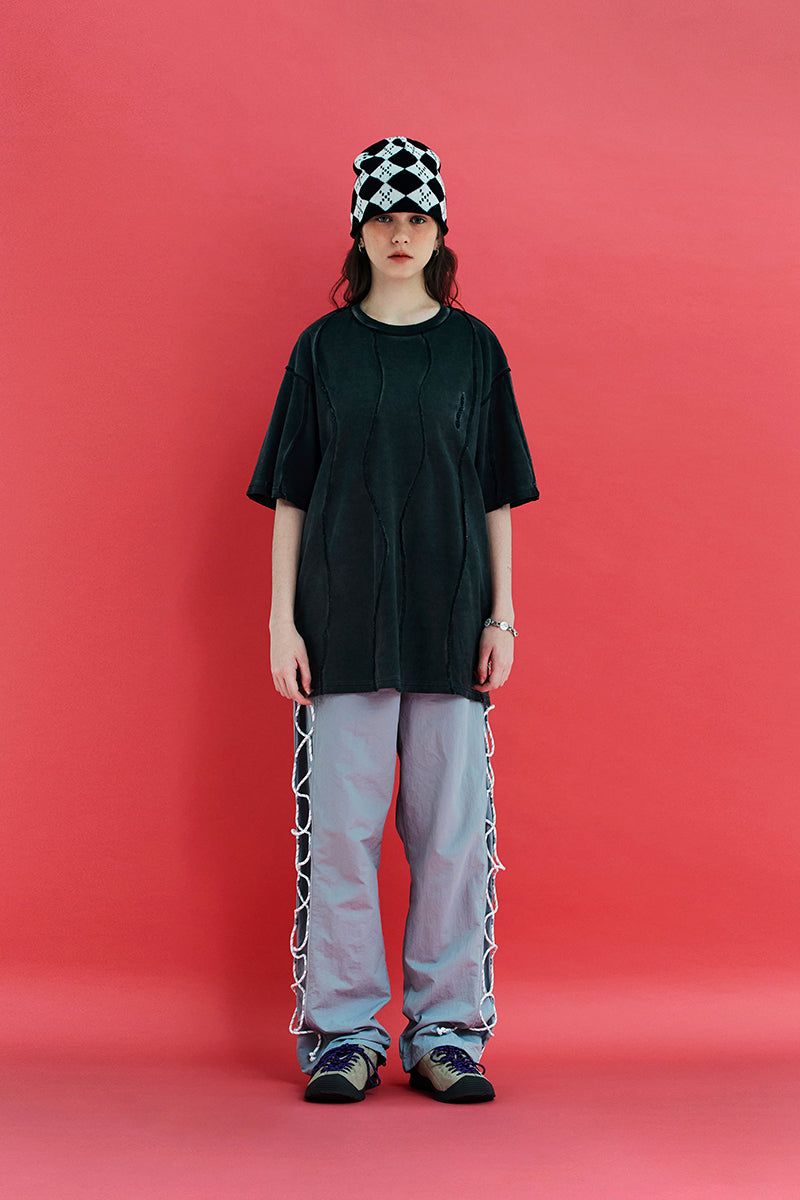 STRING NYLON PANTS / GREY