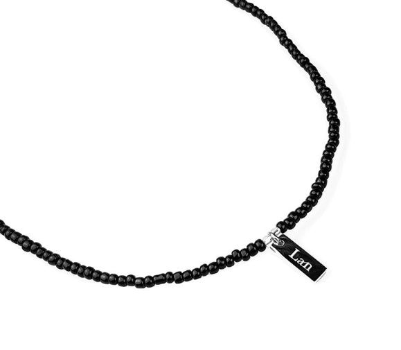 [MADE] Black mini beads necklace