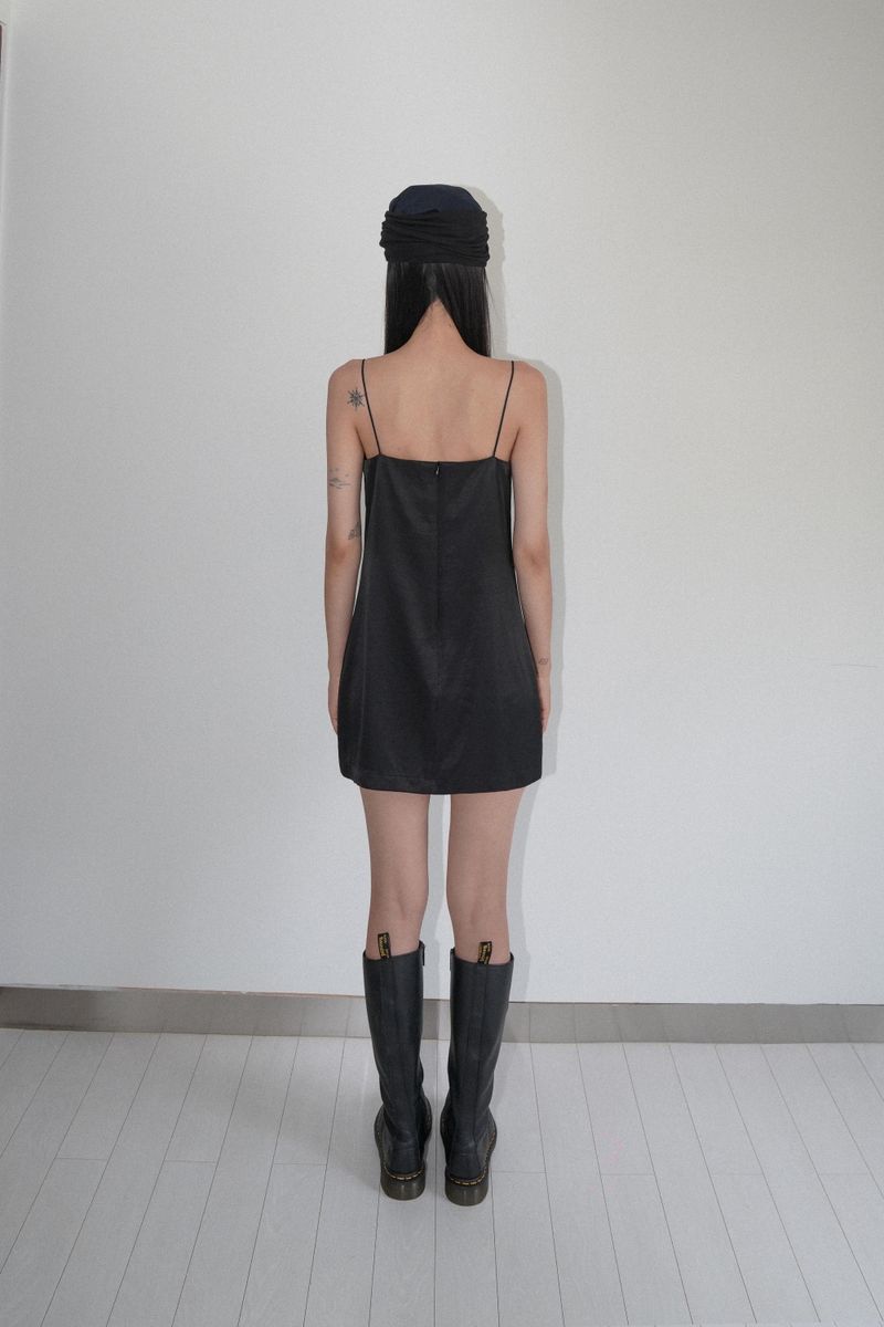SHIRRING MINI DRESS