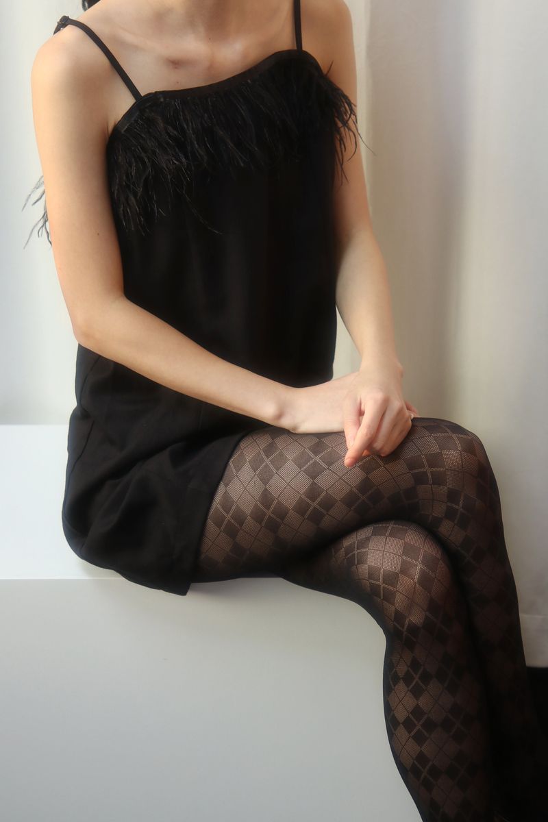 agyle pattern tights