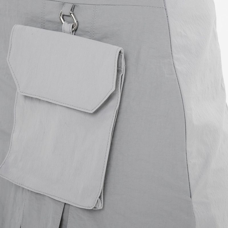 POCKET DETAIL CHAIN SKIRT(LIGHT GRAY)