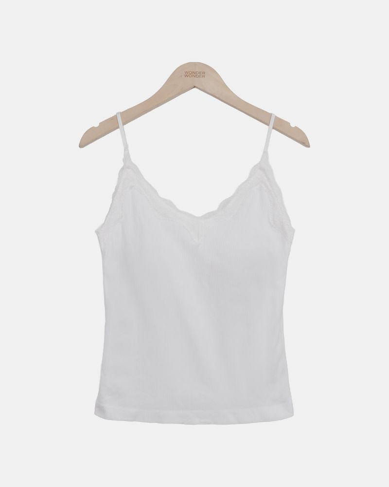 Metil Lace Cap Sleeveless Top