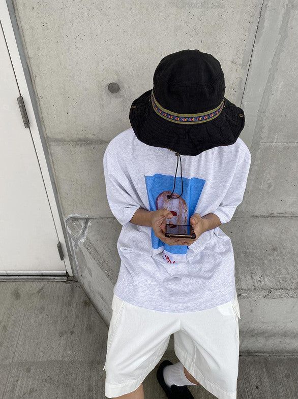 No.9593 triangle safari bucket HAT (5color)
