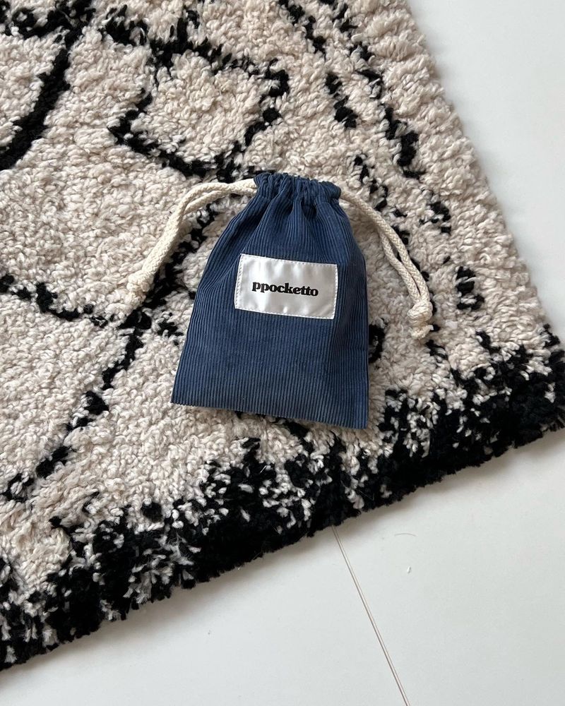 ppocketto corduroy string pouch